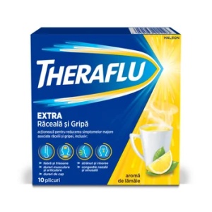 Theraflu Extra răceală și gripă, 650 mg/20 mg/10 mg, 10 plicuri, Haleon - Img 3