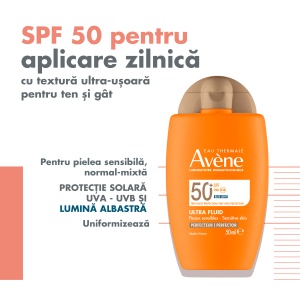 Ultra-Fluid Nuantator cu Protectie Solara SPF 50+ TriAsorb Avene, 50 ml - Img 2