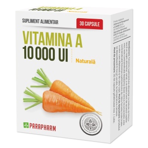 Vitamina A 10000 UI, 30 capsule, Parapharm