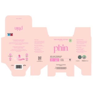 Absorbante de zi din bumbac organic, 10 bucăți, Phin - Img 7