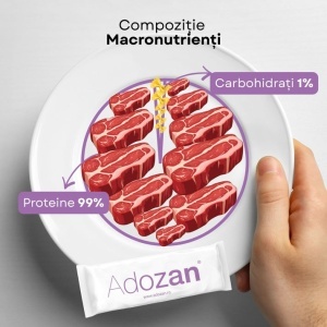 Adozan Protein+ Pudră Proteică Fără Aromă (99% Proteină), 10 g - Img 2