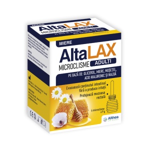AltaLAX microclisme adulți cu miere, 6x9 g, Althea Life Science