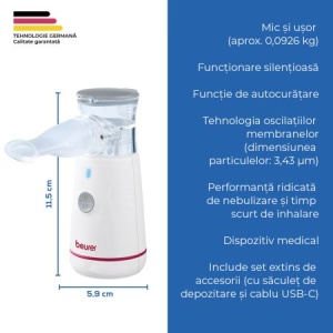 Aparat aerosoli Beurer IH47, 1 bucata - Img 5