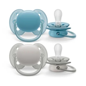 Avent Suzete Ultra Soft SCF091/17 pentru 6-18 luni Bleu/Gri, 2 bucati - Img 2