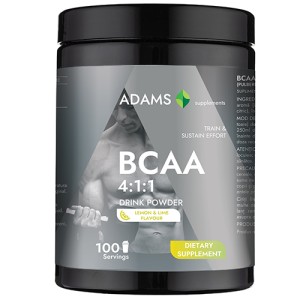 BCAA 4:1:1 pulbere aroma lamaie si lime,400 g, Adams - Img 2