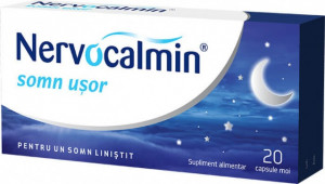 Biofarm Nervocalmin Somn Usor cu melatonina si valeriana, 20 capsule