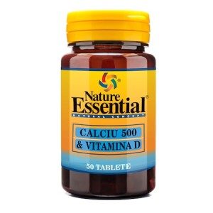 Calciu 500 mg si Vitamina D3 , 50 comprimate, Nature Essential