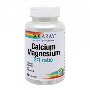 Calciu, Magneziu si Vitamina D Solaray, 90 capsule, Secom - Img 2