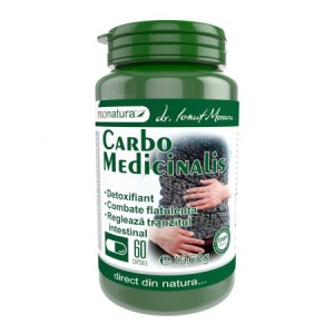Carbo medicinalis, 60 capsule, Pro Natură
