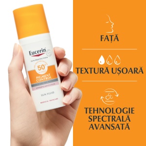 Cremă de față cu SPF 50+ Pigment Control Sun Protection, 50 ml, Eucerin - Img 2