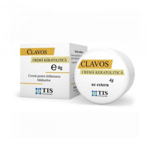 Cremă keratolitică pentru indepărtarea bătăturilor Clavos, 4 g, Tis Farmaceutic