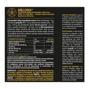 Dropsuri din miere de Manuka cu coacaze negre si propolis, 12 bucati, Melora - Img 3