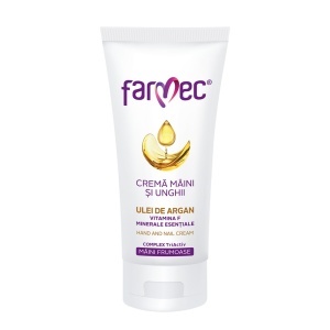 Farmec Cremă pentru Mâini și Unghii cu Ulei de Argan, 100 ml