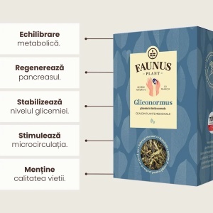 Faunus Ceai Glicemie Normala, 90g - Img 3