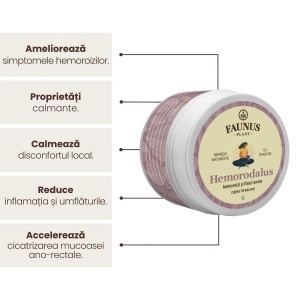 Faunus Hemorodalus crema-balsam cu tataneasa si galbenele, 50 ml - Img 3