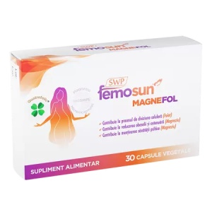 Femosun Magnefol, 30 capsule vegetale, Sun Wave Pharma - Img 2