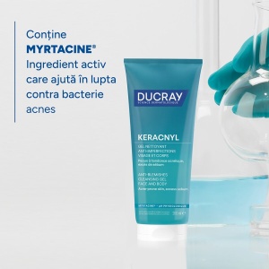 Gel spumant pentru piele grasă și cu tendință acneică Keracnyl, 200 ml, Ducray - Img 6