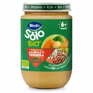 Hero Baby Solo Meniu Bio de Legume, Fasole și Carne de Vițel, de la 6 luni, 190 g
