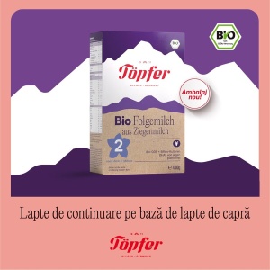 Lapte praf de capra Bio Formula 2, 400 g, Topfer - Img 2