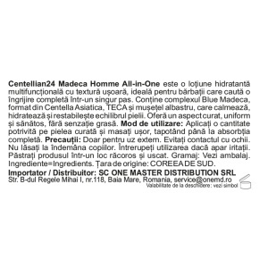 Loțiune pentru hidratare, calmare și controlul sebumului Madeca Homme All In One, 125 ml, Centellian 24 - Img 3