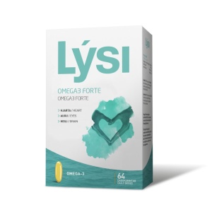 Lysi Omega 3 Forte Ulei de Pește 1000 mg, 64 capsule moi