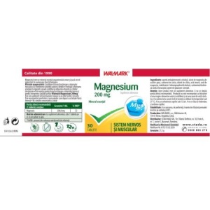 Magneziu, 200 mg, 30 tablete - Walmark - Img 2