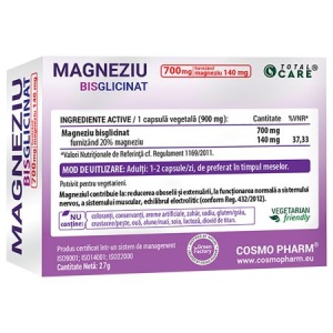 Magneziu Bisglicinat, 30 capsule, Cosmopharm - Img 2