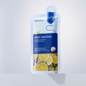 Mască de față iluminatoare, Dermaplus Green Tangerine Sheet Mask, 22 ml, Mediheal - Img 2
