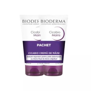 Pachet Crema de Maini Cicabio, 2 x 50 ml, Bioderma