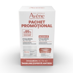 Pachet Cremă pentru regenerare celulara Hyaluron Activ B3, 50 ml + Rezervă, 50 ml, Avene