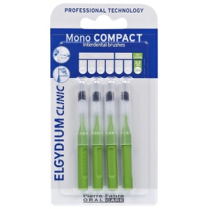 Periute interdentare Mono Compact Verde, 4 bucăți, Elgydium