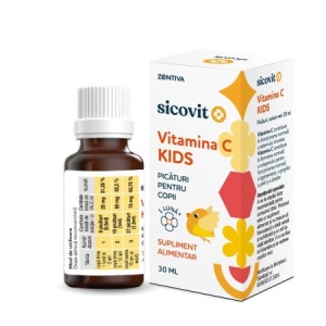 Picaturi pentru copii cu vitamina C Kids Sicovit, 30 ml, Zentiva - Img 4