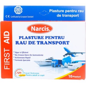 Plasturi pentru rau de miscare, 10 bucati, Narcis - Img 1