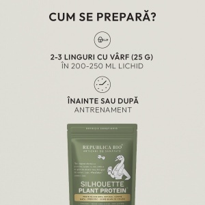 Pudră proteică vegetală cu aromă de căpșuni Silhouette Rituals Plant Protein, 175 g, Republica BIO - Img 9