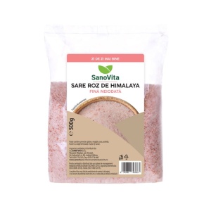 Sanovita Sare Roz de Himalaya Fină, Neiodată, 500 g