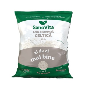 Sare fină neiodata Celtica, 500 g, Șanovița