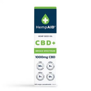 Ulei de canepa cu 1000 mg CBD, 500 mg CBDA, 500 mg CBGA, 10 ml, HempAID
