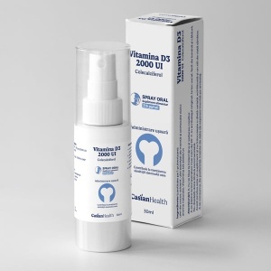 Vitamina D3 2000 UI spray oral, 30 ml Casianhealth - Img 2