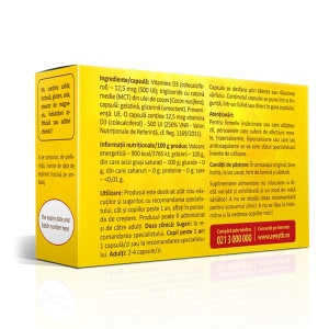 Vitamina D3 pentru copii, 500 UI, 30 capsule moi, Zenyth - Img 3