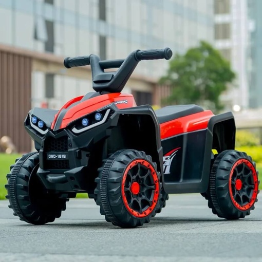 Atv electric pentru copii 2-4ani, 6V4Ah, cu doua motoare , faruri LED- XSD1619 Rosu