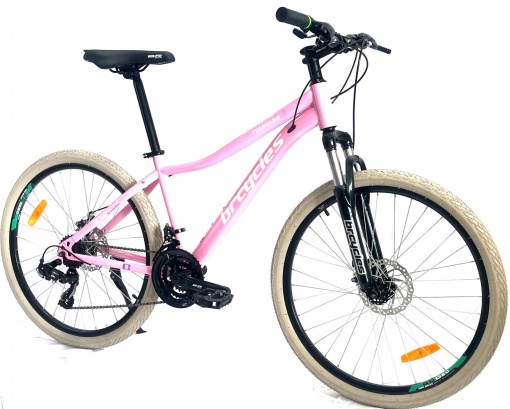 Bicicleta MTB 26″ BR Tsunami , cadru otel 15″ ,21 viteze, Shimano Roz