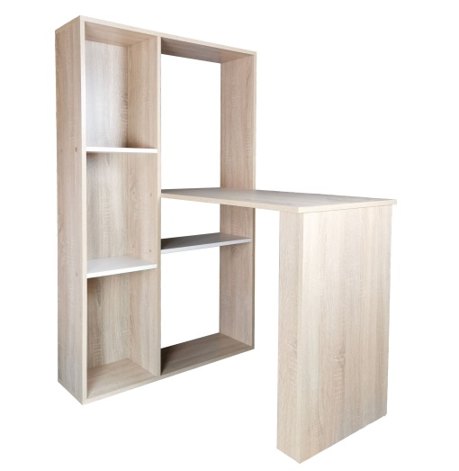 Birou Baber, stejar alb, 84x120x138 cm