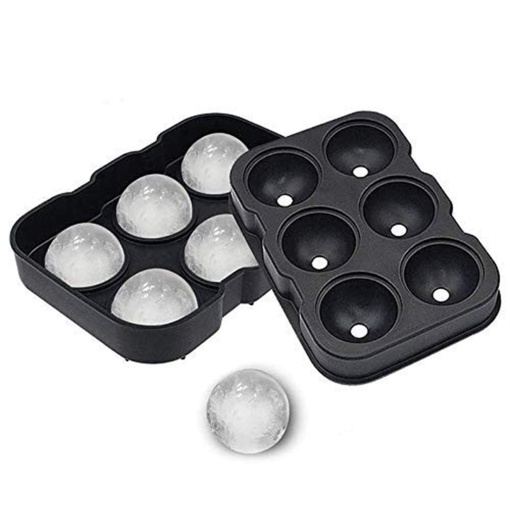 Forma pentru Gheata, Flippy, 6 Forme Sferice, din Silicon, 17 x 12 x 6 cm, Negru