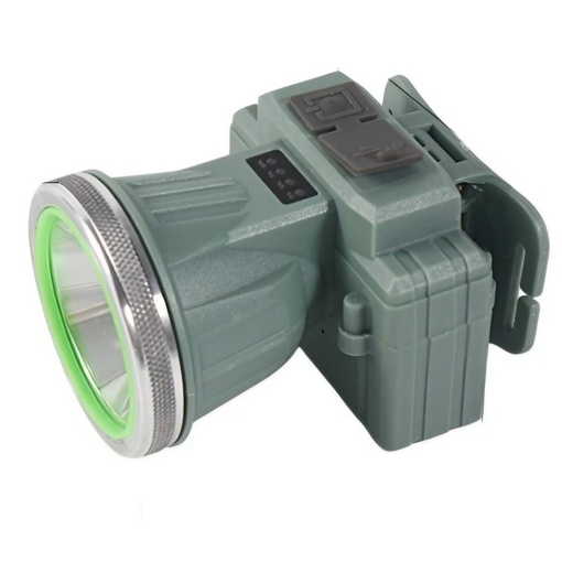 Lanterna LED de Montat pe Cap, Flippy, cu Raza Lunga de Zoom, Reincarcabila USB, Far Telescopic, Rezistent la Apa, Reglabil, pentru Pescuit in Aer Liber, Camping, Lumina Puternica, Lanterna, 7.5x5.8x5.5 cm, Verde