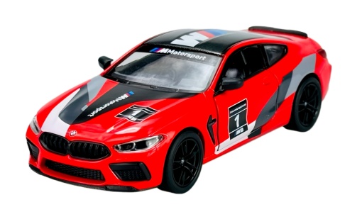 Macheta metalica Bmw M8 Competition Coupe, Livery Edition, Kinsmart, Scara 1:38, Rosu