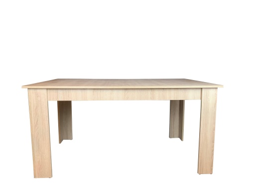 Masa dining 6 persoane Astoria, stejar alb, 150x90x74 cm