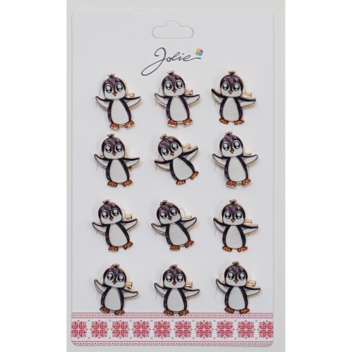 Set 12 Brose Martisor Copii Pinguin