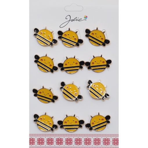 Set 12 Brose Martisor pentru Copii Albina Galbena
