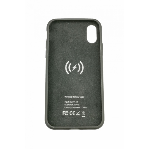 Acumulator extern iFans Battery Case 3000 mAh Wireless pentru Apple iPhone X, Negru