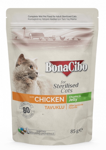 BonaCibo Adult Pisica Sterilizata Pui